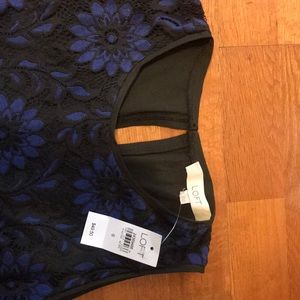 Black and blue patterned dress shirt